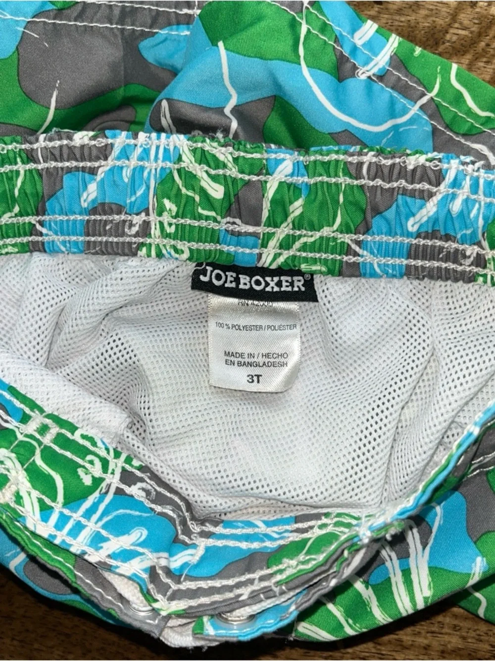 Joe Boxer Toddler Boys 3T Swim Trunks Tropical Camo Print New Without Tags